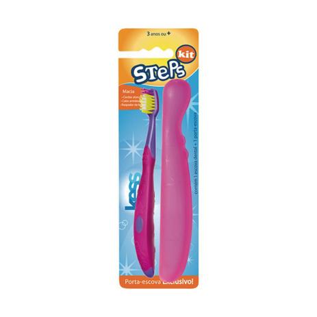 Kess Steps Kit Escova Dental + Porta Escova Menor preço em Kess Steps Kit Escova Dental + Porta Escova