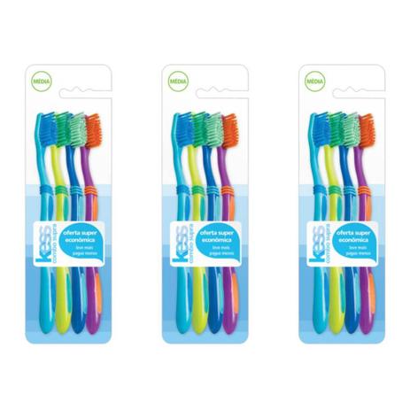 Kess Supra Escova Dental C/4 (Kit C/03) Menor preço em Kess Supra Escova Dental C/4 (Kit C/03)