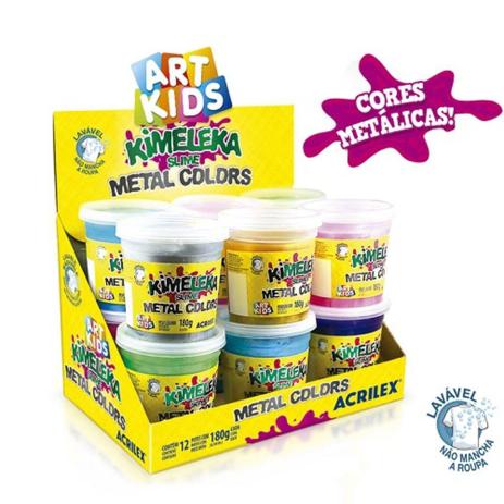 Kimeleka Slime Metal Colors 180 Gramas 5832 Acrilex Menor preço em Kimeleka Slime Metal Colors 180 Gramas 5832 Acrilex