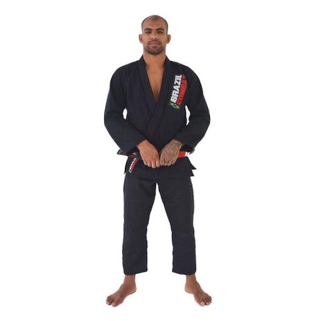 Kimono de Jiu-Jitsu Brazil Combat Starter Adulto Preto Menor preço em Kimono de Jiu-Jitsu Brazil Combat Starter Adulto Preto