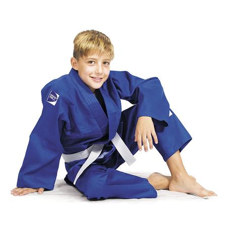 Kimono de Judô Trançado Azul Green Hill Junior com Faixa Menor preço em Kimono de Judô Trançado Azul Green Hill Junior com Faixa