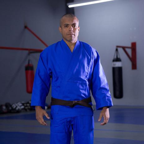 Kimono Para Judô MDV Algodão Azul A3 Com Faixa Menor preço em Kimono Para Judô MDV Algodão Azul A3 Com Faixa