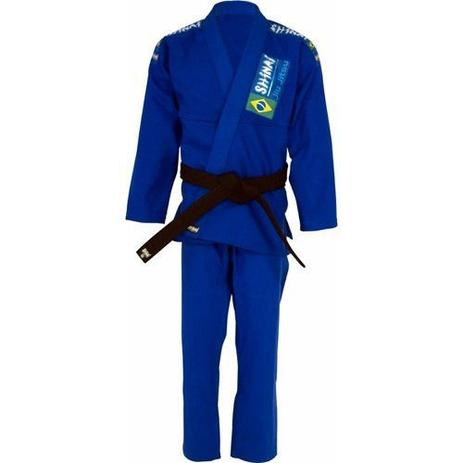 Kimono Shinai Jiu Jitsu Standart Trançado - Masculino- Azul Menor preço em Kimono Shinai Jiu Jitsu Standart Trançado - Masculino- Azul