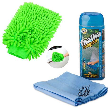 Kit 01 Luva microfibra automotiva e 01 toalha mágica - Vendasshop utensilios de limpeza Menor preço em Kit 01 Luva microfibra automotiva e 01 toalha mágica - Vendasshop utensilios de limpeza