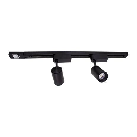 Kit 01 Trilho Eletrificado 60cm + 2 Spots Led 7w St499 Preto Branco frio 6000k - Starlumen Menor preço em Kit 01 Trilho Eletrificado 60cm + 2 Spots Led 7w St499 Preto Branco frio 6000k - Starlumen