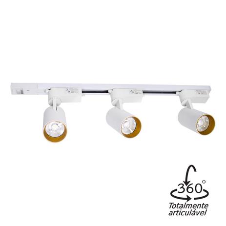 Kit 01 Trilho Eletrificado 60cm + 3 Spots Led 10w St297 Branco Branco Frio 6000k - Starlumen Menor preço em Kit 01 Trilho Eletrificado 60cm + 3 Spots Led 10w St297 Branco Branco Frio 6000k - Starlumen