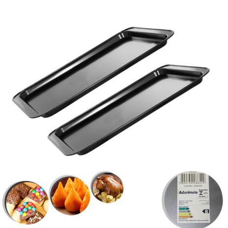 Kit 02 assadeira antiaderente forma quadrada baixa forno - 123 Útil Menor preço em Kit 02 assadeira antiaderente forma quadrada baixa forno - 123 Útil