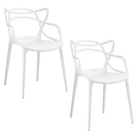 Kit 02 Cadeira Allegra Sala de Jantar Branco - DRossi - Facthus Menor preço em Kit 02 Cadeira Allegra Sala de Jantar Branco - DRossi - Facthus