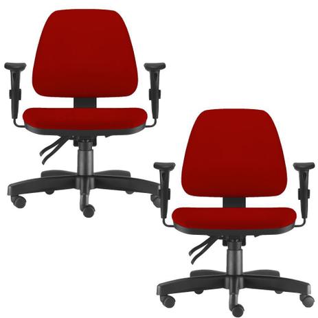 Kit 02 Cadeiras de Escritório Giratória Executiva Ergonômica Sky Suede Vermelho - Lyam Decor - Lymdecor é boa?