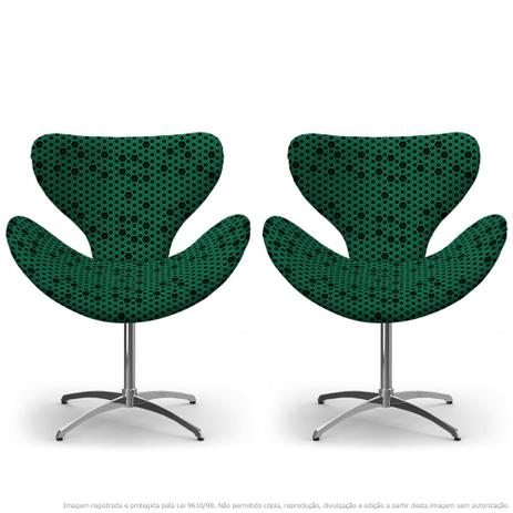 Kit 02 Cadeiras Egg Colmeia Preto E Verde Poltrona Decorativa com Base Giratória - Lubrano decor Menor preço em Kit 02 Cadeiras Egg Colmeia Preto E Verde Poltrona Decorativa com Base Giratória - Lubrano decor