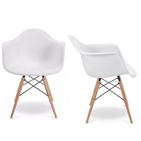 Kit 02 Cadeiras Melbourne Eiffel Charles Eames Base Madeira - Branca - Factus - Facthus Menor preço em Kit 02 Cadeiras Melbourne Eiffel Charles Eames Base Madeira - Branca - Factus - Facthus