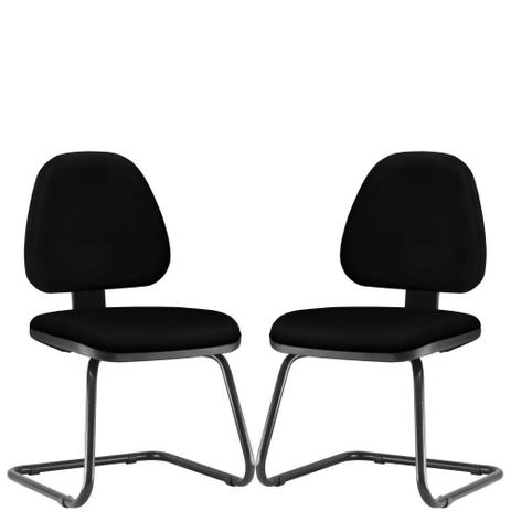 Kit 02 Cadeiras Para Escritório Sky Fixa Suede Preto - Lyam Decor - Lymdecor é boa?