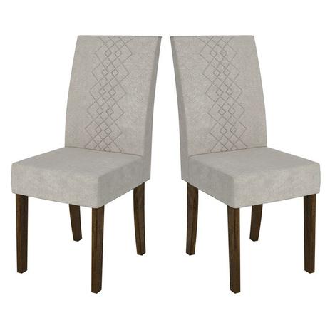 Kit 02 Cadeiras Para Sala De Jantar Olimpia Rustico Malbec Pena Bege DJ Móveis é boa?