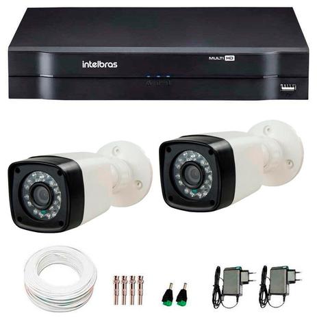 Menor preço em Kit 02 Câmeras de Segurança HD 720p + DVR Intelbras Multi HD + Acessórios