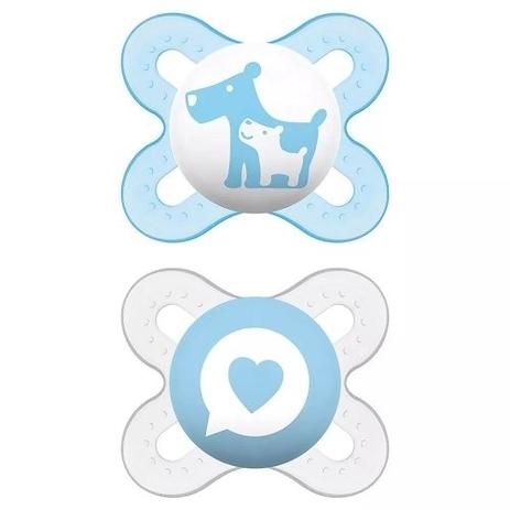 Kit 02 Chupetas Start Azul Menino 0-2 Meses Mam 2203 Menor preço em Kit 02 Chupetas Start Azul Menino 0-2 Meses Mam 2203
