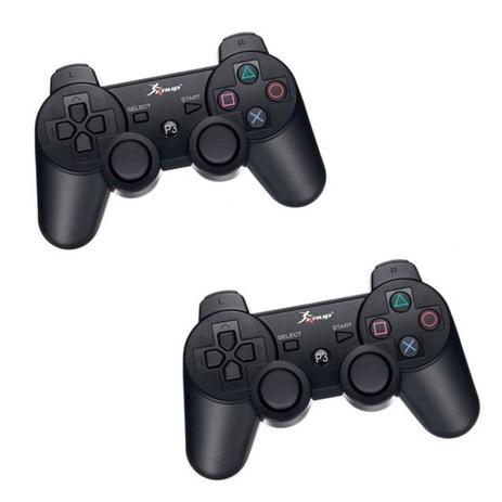 Kit 02 Controle Playstation 3 S/ Fio Wireless Vibração Ps3 - Cinha Menor preço em Kit 02 Controle Playstation 3 S/ Fio Wireless Vibração Ps3 - Cinha
