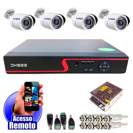 Kit 02 - DVR 4CH 5 IN 1 + 4 BULLETS + FONTE + CONECTORES - Dkseg é boa?