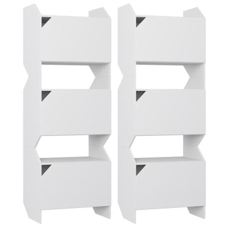 Kit 02 Estantes Triplas Com Porta Soul Branco TX - Be Mobiliário Menor preço em Kit 02 Estantes Triplas Com Porta Soul Branco TX - Be Mobiliário
