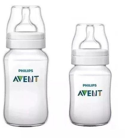 Kit 02 Mamadeiras Classic 125ml E 260ml- anti-colica Avent - Philips avent Menor preço em Kit 02 Mamadeiras Classic 125ml E 260ml- anti-colica Avent - Philips avent