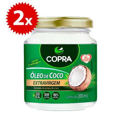 Kit 02 Óleos de Coco Extra Virgem 200 ml Copra Menor preço em Kit 02 Óleos de Coco Extra Virgem 200 ml Copra