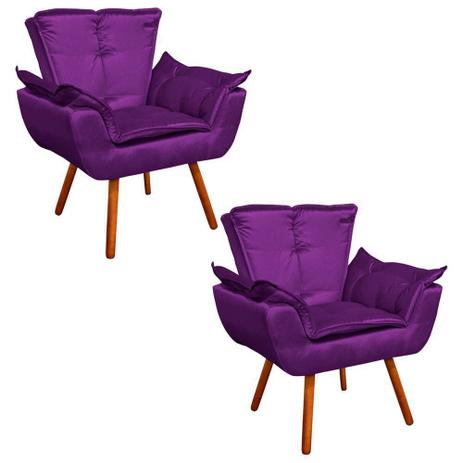 Kit 02 Poltronas Decorativa Opala Acetinado Roxo - DRossi é ruim? Kit 02 Poltronas Decorativa Opala Acetinado Roxo - DRossi é boa?