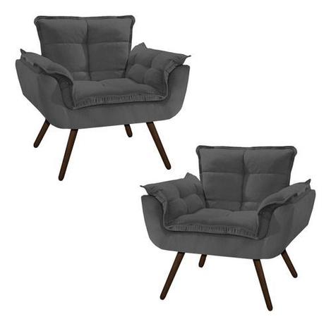 Kit 02 Poltronas Opalas Decorativas para Sala e Quarto Pés Palito Suede Escolha Sua Cor - W&D Decor é boa?