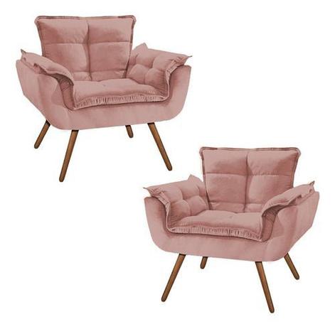 Kit 02 Poltronas Opalas Decorativas para Sala e Quarto Pés Palito Suede Escolha Sua Cor - W&D Decor Menor preço em Kit 02 Poltronas Opalas Decorativas para Sala e Quarto Pés Palito Suede Escolha Sua Cor - W&D Decor