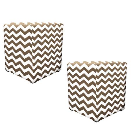 Kit 02 Puff Decorativo Dado Quadrado Estampado Zig Zag Bege D81 - D'Rossi Menor preço em Kit 02 Puff Decorativo Dado Quadrado Estampado Zig Zag Bege D81 - D'Rossi