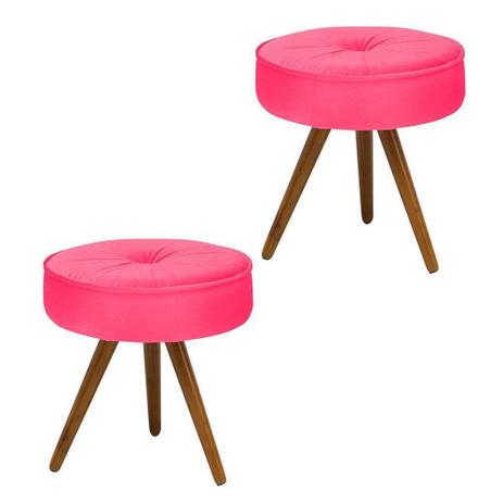 Kit 02 Puff Decorativo Julia Redondo Suede Rosa Barbie - DRossi é boa?