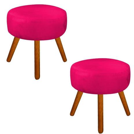 Kit 02 Puffs Decorativo Angel Redondo Suede Pink - DRossi é boa?