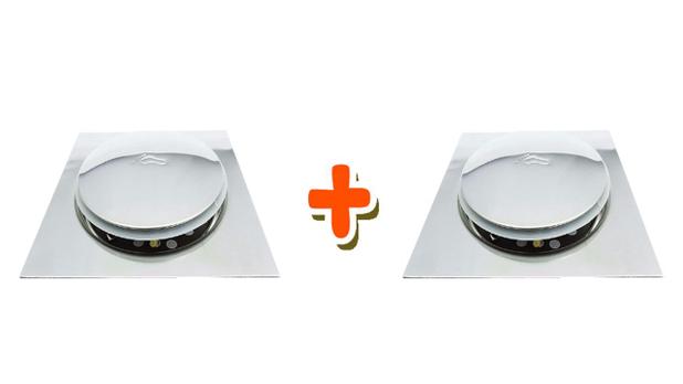 Kit 02 Ralo Click Inteligente Para Piso 10 Cm X 10 Cm - Idral Menor preço em Kit 02 Ralo Click Inteligente Para Piso 10 Cm X 10 Cm - Idral