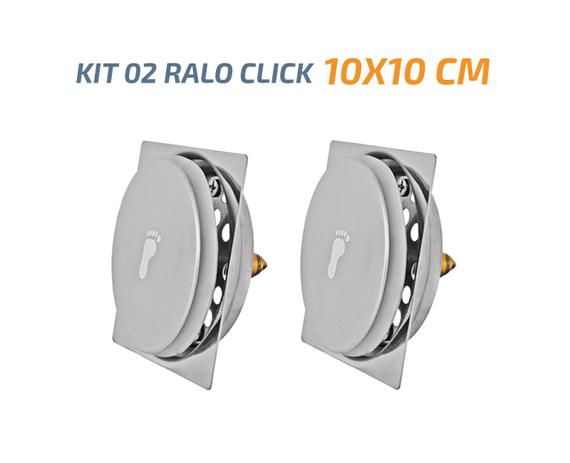 Kit 02 Ralo Click Quadrado 10x10 Inox Veda Cheiro e Insetos - Tik de Casa Menor preço em Kit 02 Ralo Click Quadrado 10x10 Inox Veda Cheiro e Insetos - Tik de Casa