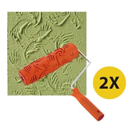 Kit 02 Rolo Decorativo Para Textura Emborrachado 23 Cm Amazonia - Roma Menor preço em Kit 02 Rolo Decorativo Para Textura Emborrachado 23 Cm Amazonia - Roma