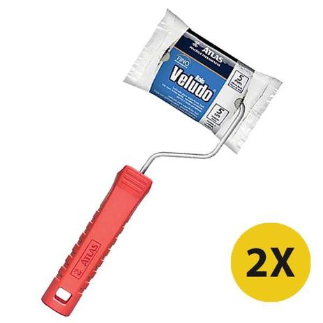 Kit 02 Rolos Veludo Atlas Tinta Epoxi e Acrilica Atlas 5cm Menor preço em Kit 02 Rolos Veludo Atlas Tinta Epoxi e Acrilica Atlas 5cm