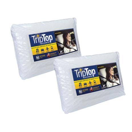 Kit 02 travesseiros de viagem trip top - fibrasca Menor preço em Kit 02 travesseiros de viagem trip top - fibrasca