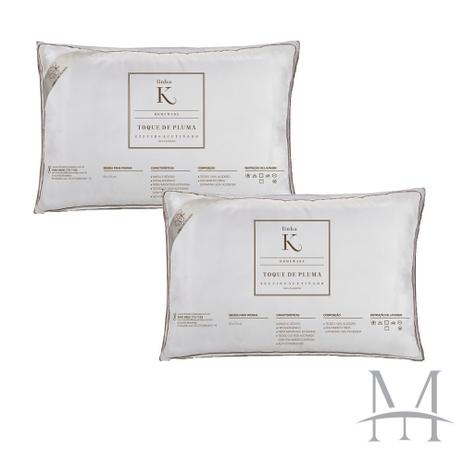 Kit 02 Travesseiros Kacyumara Toque de Pluma 100% Algodão 233 Fios Menor preço em Kit 02 Travesseiros Kacyumara Toque de Pluma 100% Algodão 233 Fios