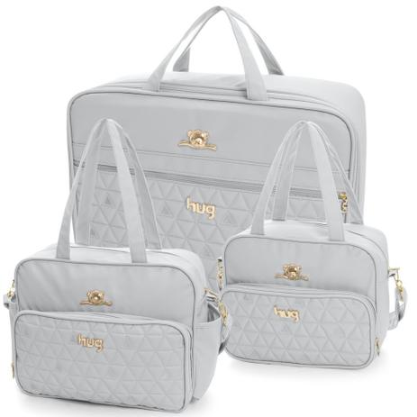 Kit 03 Bolsas Mala Maternidade Docinho Cinza - Hug Baby é boa?