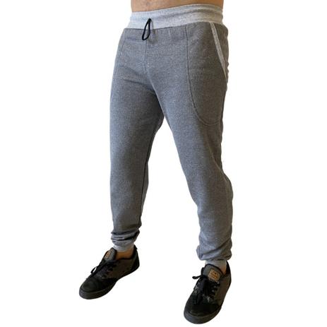 Kit 03 Calça Moletom Masculina Punho Peluciada Skinny Academia - FM Menor preço em Kit 03 Calça Moletom Masculina Punho Peluciada Skinny Academia - FM