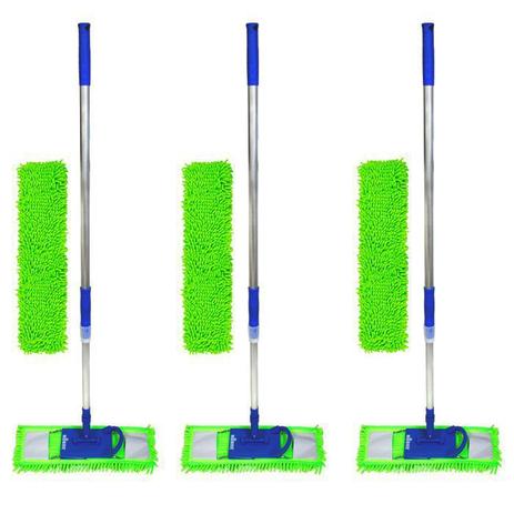 Kit 03 Vassouras mop tira pó 60cm + 03 refil - Vendasshop utensílios limpeza Menor preço em Kit 03 Vassouras mop tira pó 60cm + 03 refil - Vendasshop utensílios limpeza