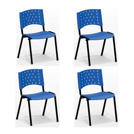 Kit 04 Cadeiras Empilháveis De Plástico Para Recepção CA300 Azul Lafatelli Menor preço em Kit 04 Cadeiras Empilháveis De Plástico Para Recepção CA300 Azul Lafatelli