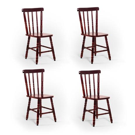 Kit 04 Cadeiras Mônaco Assento Pequeno - Mogno - BTB Móveis é ruim? Kit 04 Cadeiras Mônaco Assento Pequeno - Mogno - BTB Móveis é boa?