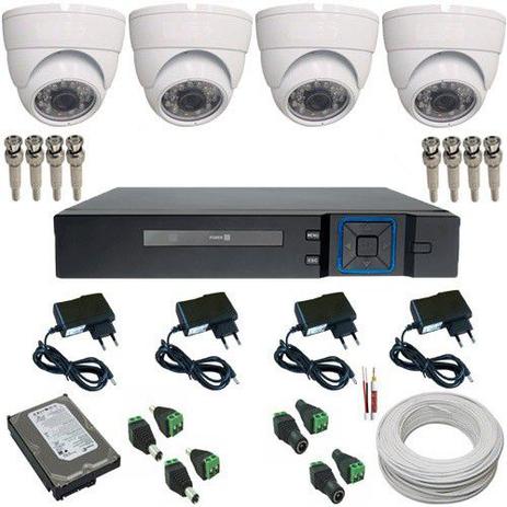 Kit 04 Câmeras Monitoramento Dome 1000 Linhas + Dvr Stand Alone Multi HD 5 em 1 - Power Menor preço em Kit 04 Câmeras Monitoramento Dome 1000 Linhas + Dvr Stand Alone Multi HD 5 em 1 - Power