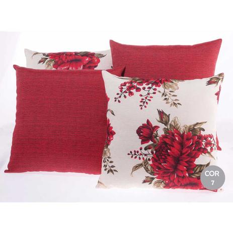 Kit 04 Capas para Almofadas Gorgurinho Maquinetado - Vermelho Cor 07 - Mf Bordados Menor preço em Kit 04 Capas para Almofadas Gorgurinho Maquinetado - Vermelho Cor 07 - Mf Bordados