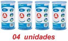 Kit 04 Cartuchos A Filtro Intex Bomba Filtrante 2006 3785 Menor preço em Kit 04 Cartuchos A Filtro Intex Bomba Filtrante 2006 3785
