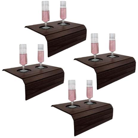 Kit 04 Esteiras Braço Sofá Porta Copo Bandeja Flexível Tabaco - Lymdecor Menor preço em Kit 04 Esteiras Braço Sofá Porta Copo Bandeja Flexível Tabaco - Lymdecor