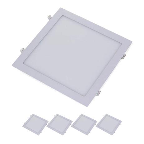 Kit 05 Painel Luminária Plafon Embutir LED Redonda 24w 6500k - Economax Menor preço em Kit 05 Painel Luminária Plafon Embutir LED Redonda 24w 6500k - Economax