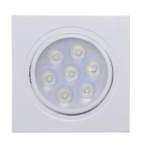 Kit 05 peças spot super led lampada quadrado 7w branco frio - Swissport Menor preço em Kit 05 peças spot super led lampada quadrado 7w branco frio - Swissport