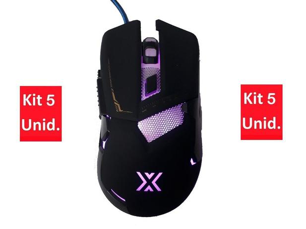 Kit 05 Un Mouse Gamer USB 7 Botões 3200dpi Com Iluminação Led Gm-720 X Soldado - Infokit Menor preço em Kit 05 Un Mouse Gamer USB 7 Botões 3200dpi Com Iluminação Led Gm-720 X Soldado - Infokit