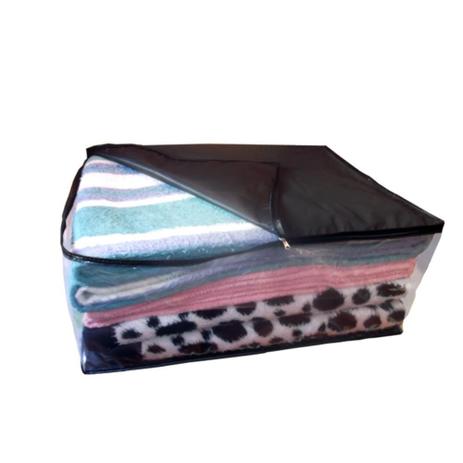 Kit 06 Saco Organizador Closet Edredon Cobertor C/ Ziper M - Plastleo Menor preço em Kit 06 Saco Organizador Closet Edredon Cobertor C/ Ziper M - Plastleo