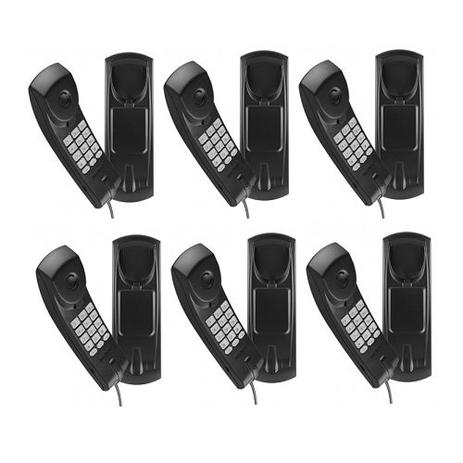 Kit 06 Telefones Com Fio Gôndola Preto TC 20 Intelbras Menor preço em Kit 06 Telefones Com Fio Gôndola Preto TC 20 Intelbras
